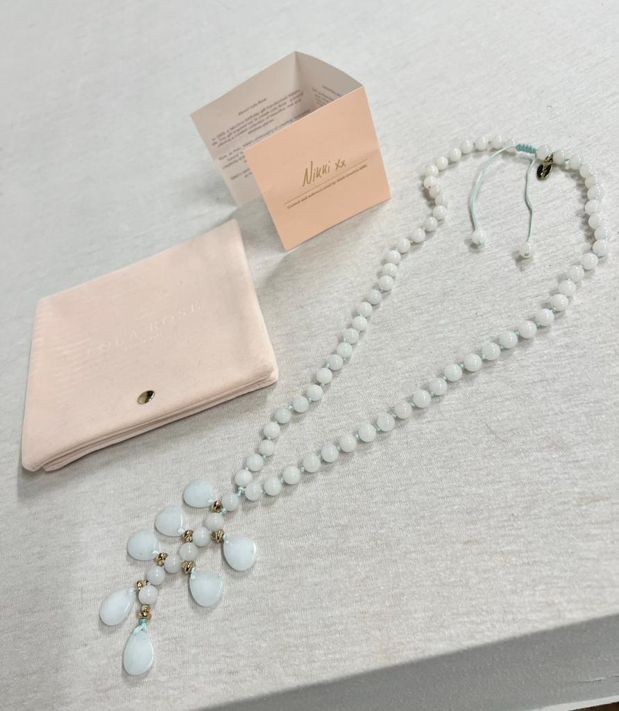 Collier de perles Lola Rose London + certificat White Pearl, Bijoux, Sacs & Beauté, Colliers, Enlèvement ou Envoi, Neuf, Blanc