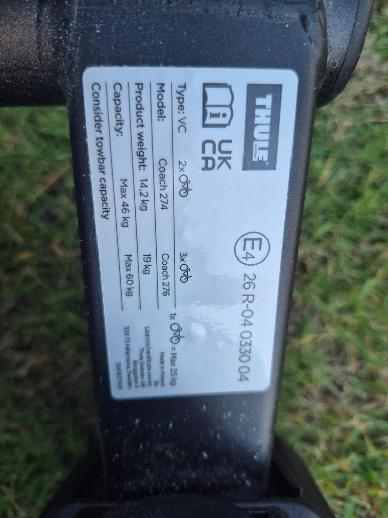 Thule Coach 276 fietsendrager voor 3 fietsen, Enlèvement, Neuf