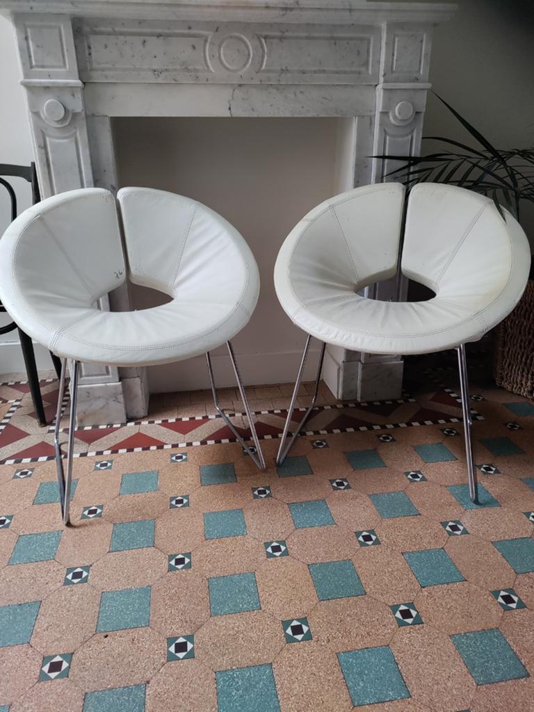 Artifort Apollo loungestoelen, Huis en Inrichting, Stoelen, Ophalen, Wit