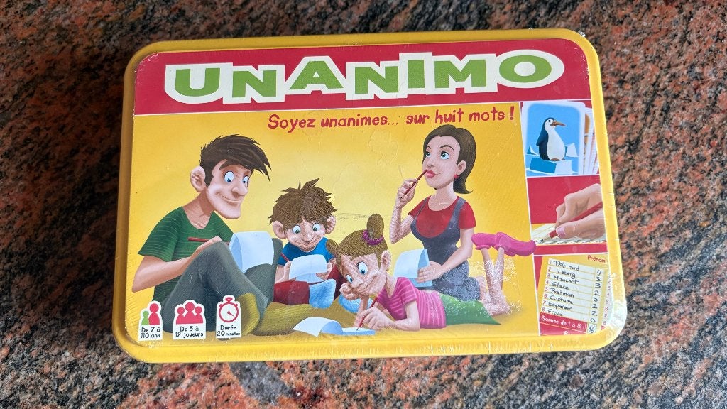 Jeu Unanimo sous cellophane, Enlèvement, Neuf
