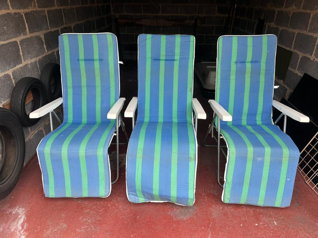 3x Kampeer relax stoelen, Tuin en Terras, Ophalen, Gebruikt