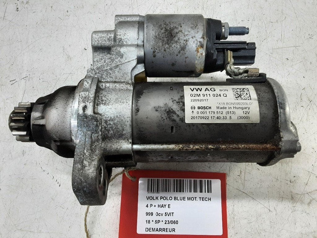 DÉMARREUR Volkswagen Polo VI (AW1) (02M911024Q), Volkswagen, Mevr. I. Hauben, Utilisé, Rue de l'Espoir 34 34
4030  GRIVEGNÉE, BE
