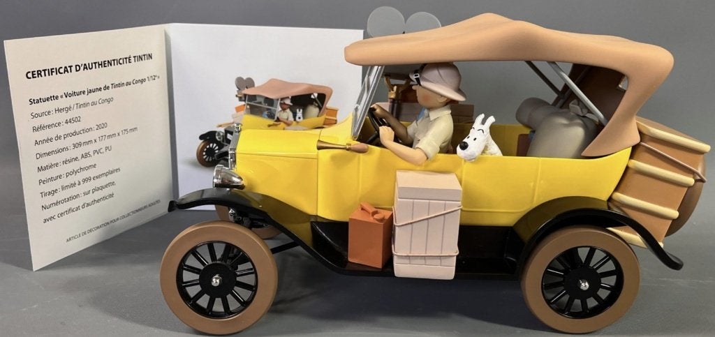 VOITURE TINTIN AU CONGO 1/12 NEUF 100%, Collections, Enlèvement, Neuf