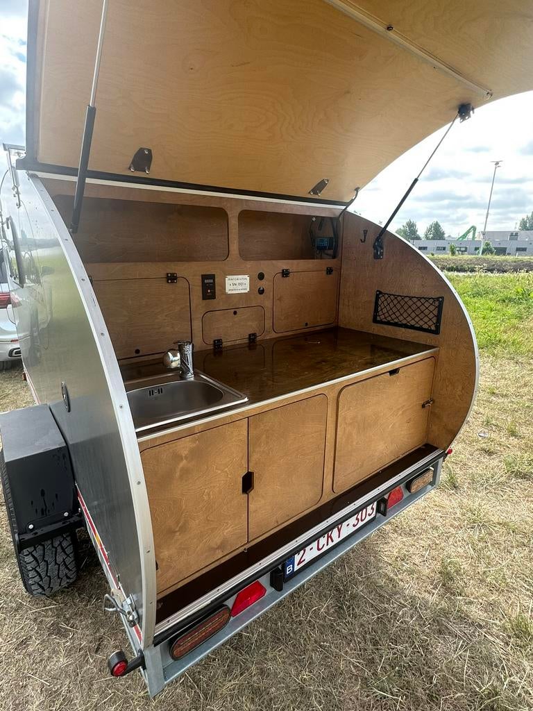 Teardrop te huur, Caravanes & Camping, Autres marques, Autre types, Particulier, Réservoir d'eau fixe