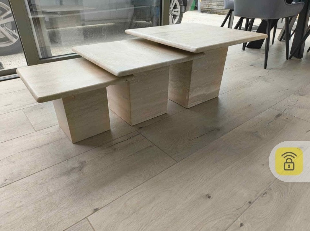 Tables gigognes en travertin, Maison & Meubles, Tables | Tables de salon