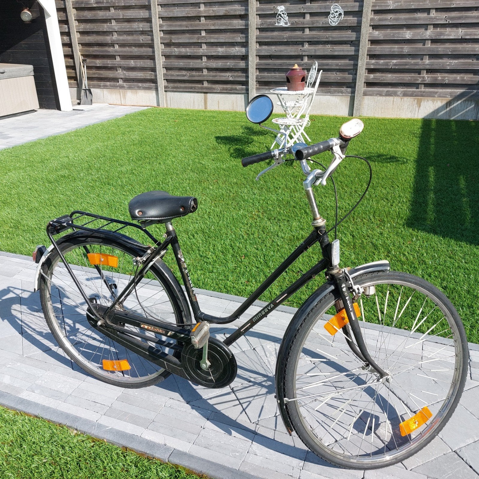 minerva fiets nieuwe banden volledig in orde zwart, Enlèvement, Utilisé, Autres marques