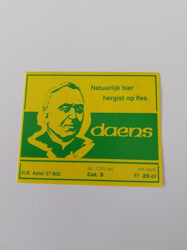 Bieretiket Daens Aalst, Verzamelen, Ophalen of Verzenden, Gebruikt