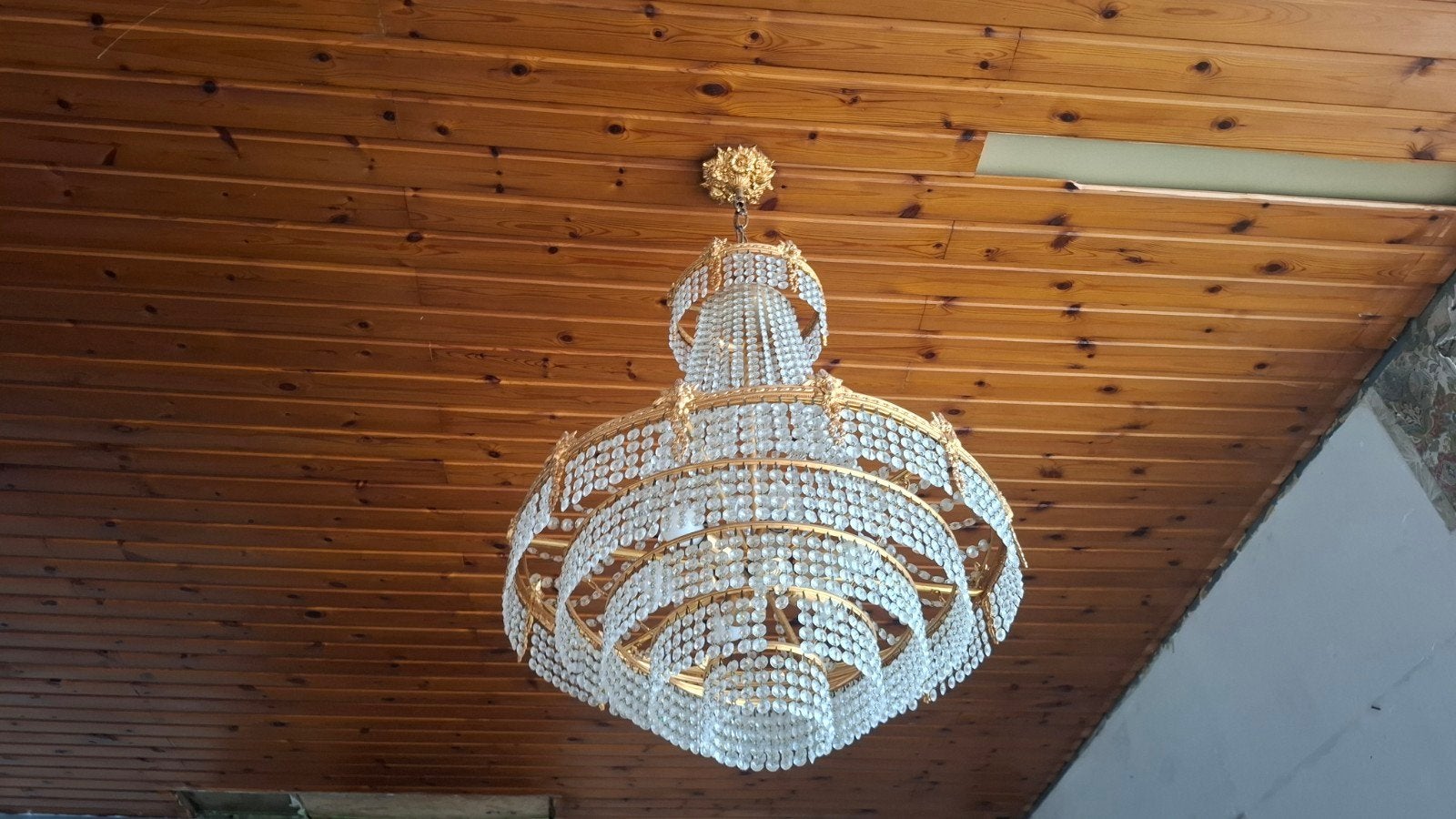 Lustres en cristal de luxe — 2 pièces — vintage — très bon é, Enlèvement