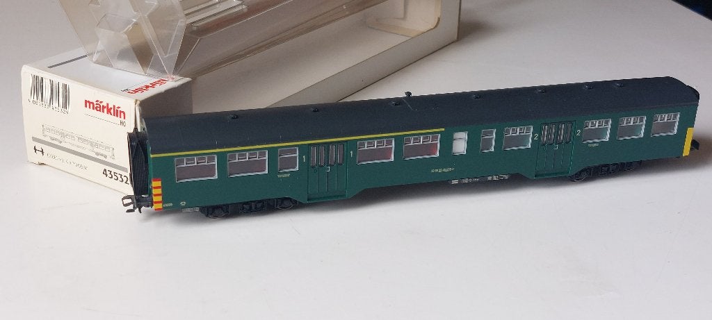 SNCB/NMBS MARKLIN M2 GEMENGDE WAGEN 1/2CL *HO*AC*N 43532 V2, Wisselstroom, Verzenden, Analoog, Märklin