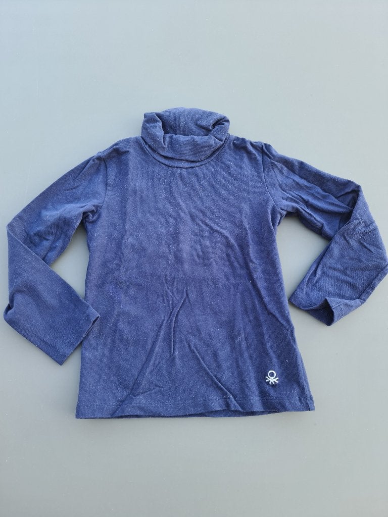 blauwe trui, souspull, longsleeve, colors of Benetton, 104, Ophalen, Zo goed als nieuw
