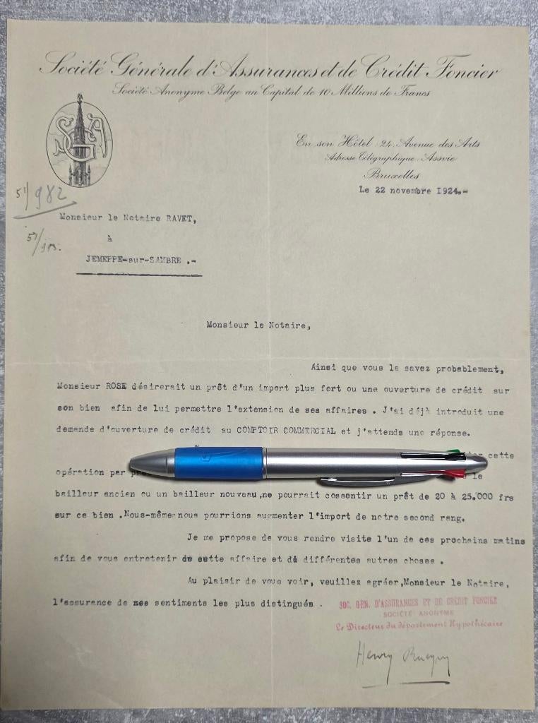 Jemeppe sur sambre+Assurance+lettres à en-tête+Lot de 10, Enlèvement, Avant 1920, Non affranchie, Namur