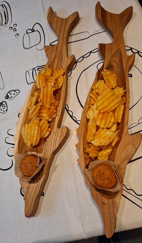 Poisson Apéro Planche — Bois Massif & Artisanat d'Ukraine, Enlèvement ou Envoi