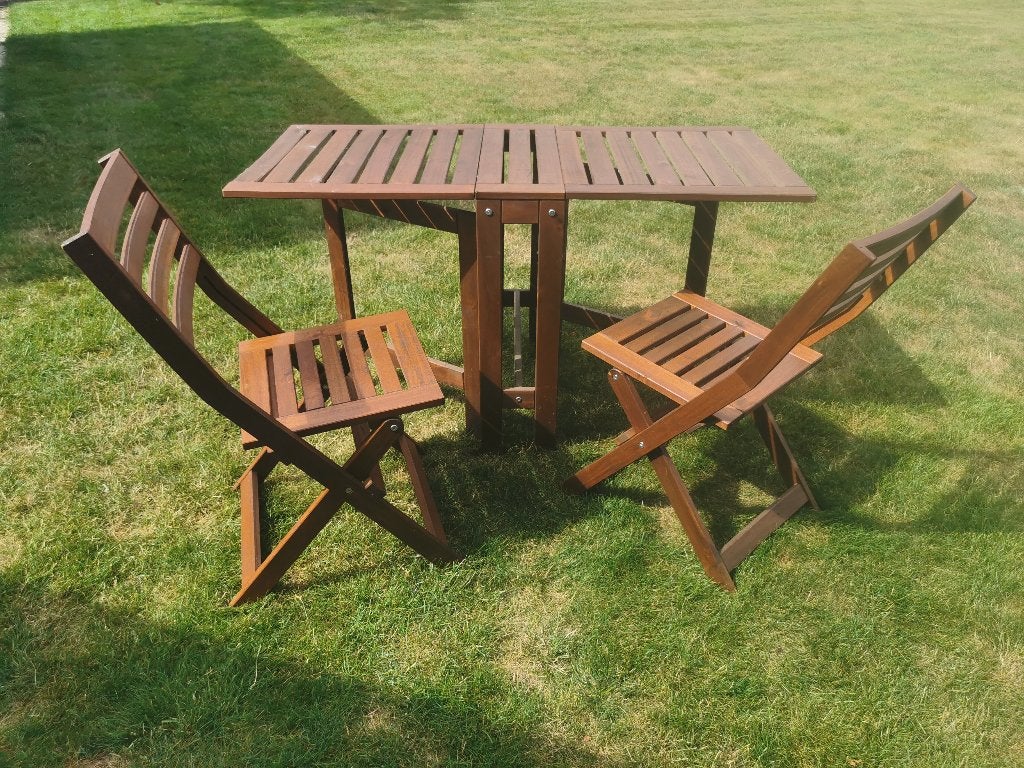 Ikea tuinset Applaro - tafel en 2 klapstoelen, Tuin en Terras, Ophalen, Zo goed als nieuw, Tuinset
