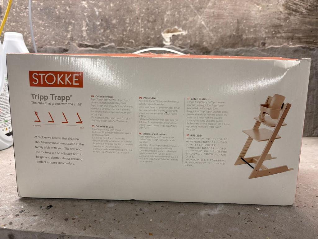 Stokke Tripp Trapp Babyset + kussens – zeer goede staat geel, Ophalen of Verzenden, Zo goed als nieuw