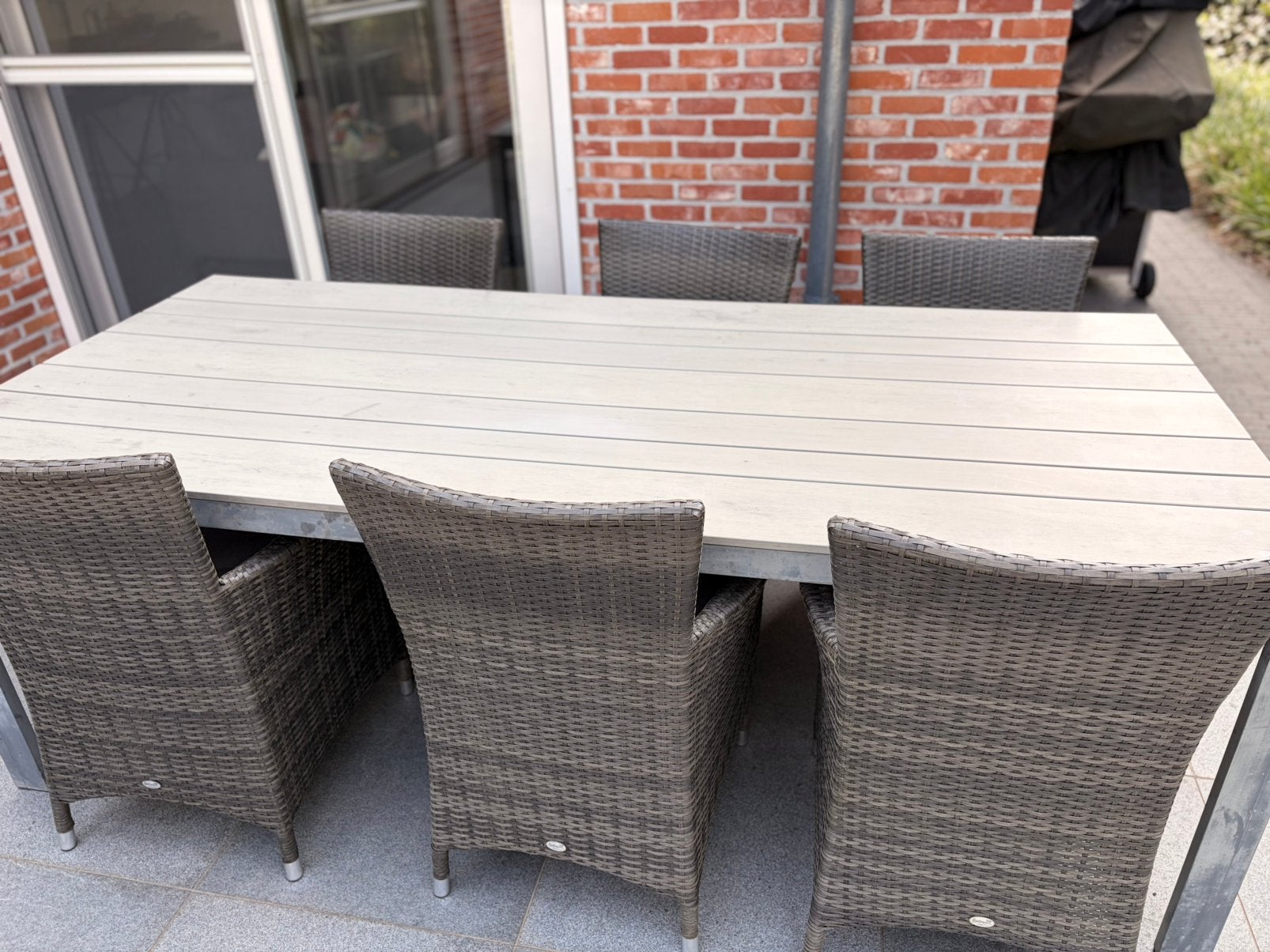 Rotan tuinset, Ophalen, Eettafel, Rotan, Zo goed als nieuw
