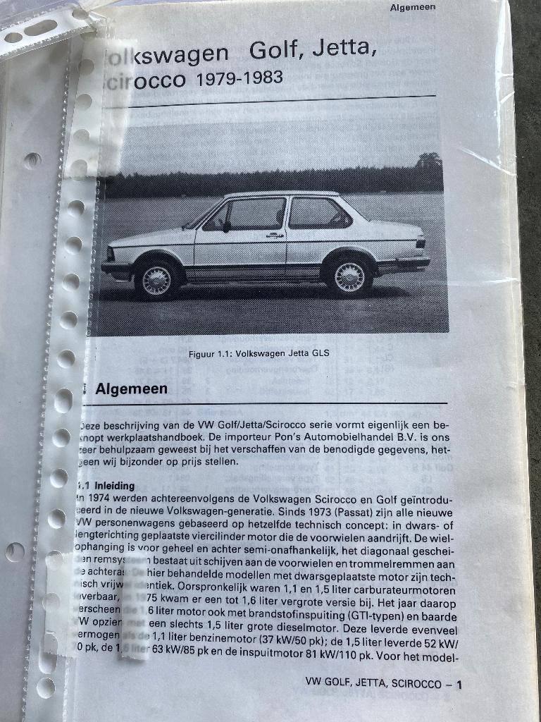 Werkplaatshandleiding Golf MK1, Ophalen of Verzenden