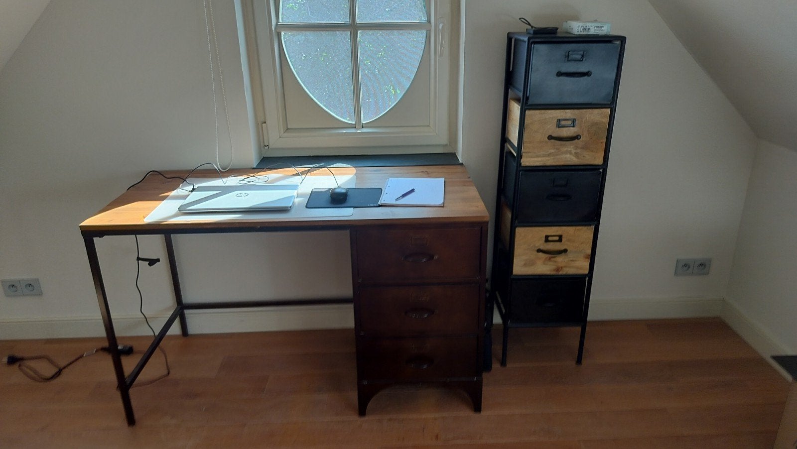 Bureau + Ladenkast, Huis en Inrichting, Ophalen, Hout