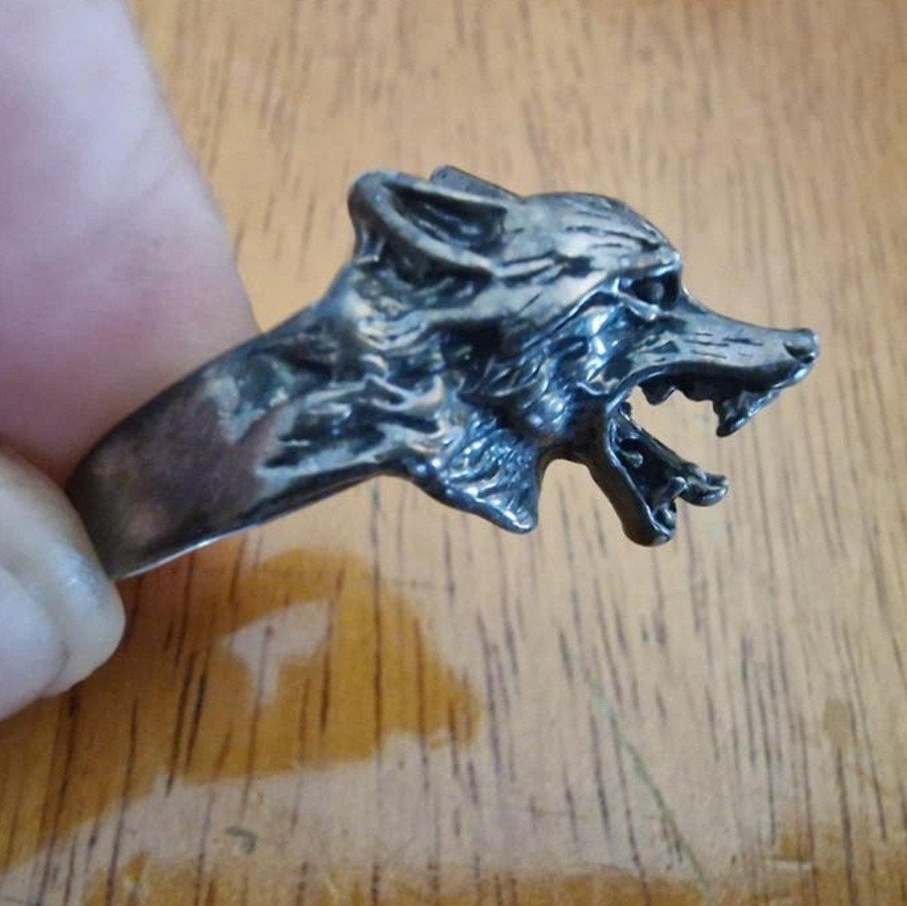 Ring Wolf, Bijoux, Sacs & Beauté, Bagues, Enlèvement ou Envoi, Argent, Argent