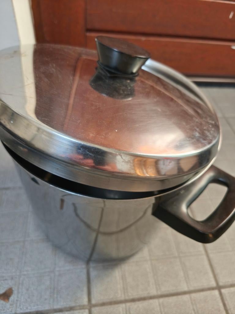 Grote inox kookpot 5 euro, Enlèvement, Utilisé, Inox