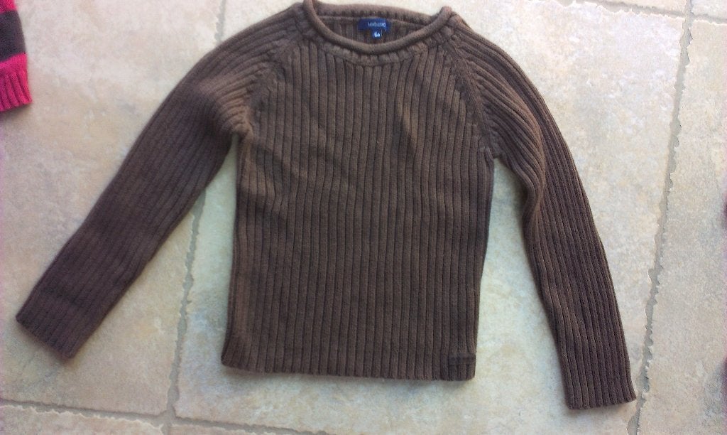 Warme bruine trui mt 116, Kinderen en Baby's, Kinderkleding | Maat 116, Lola & Liza, Meisje, Trui of Vest, Ophalen of Verzenden