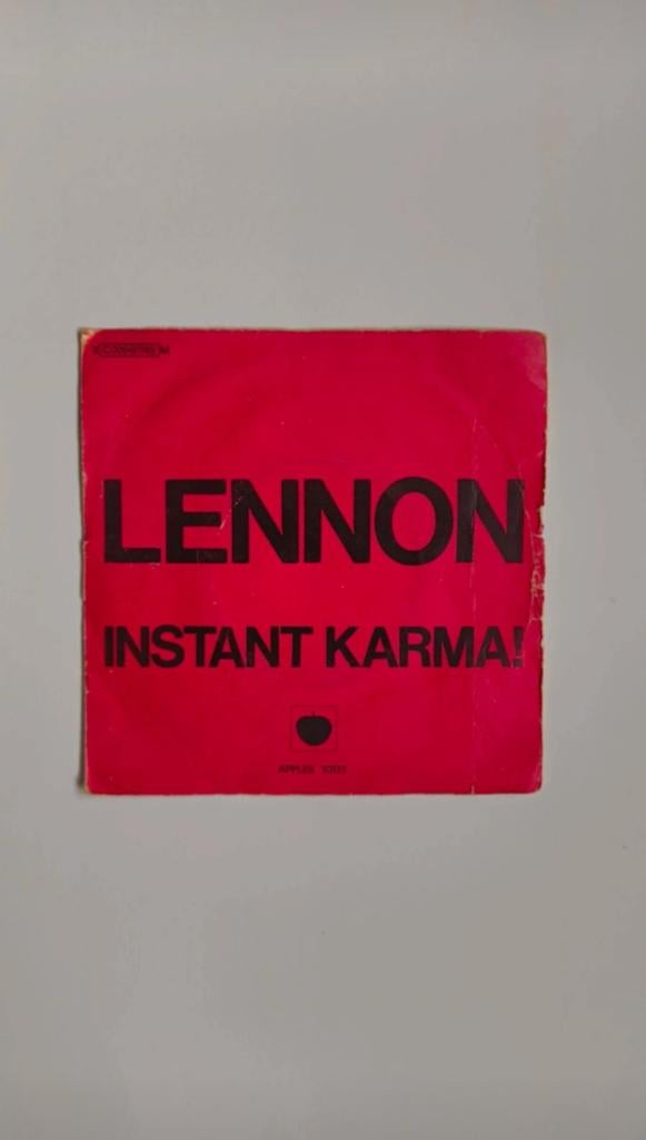 John Lennon en Yoko Ono 45 toeren vinyl „Instant Karma!”, Ophalen of Verzenden