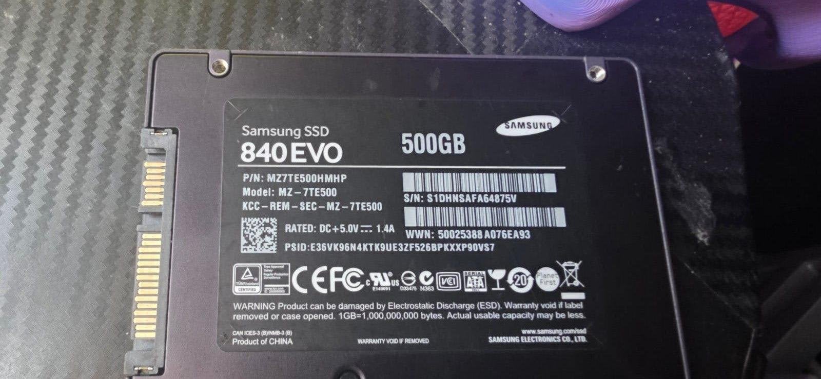SSD SATA Samsung EVO 840, Enlèvement ou Envoi, SATA, SSD
