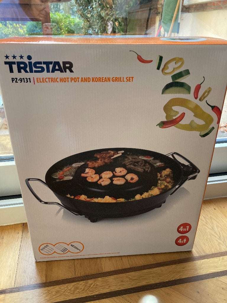 Tristar PZ-9131 Koreaanse grill en hot pot set. ONGEOPEND!, Ophalen, Nieuw, Tafelgrill
