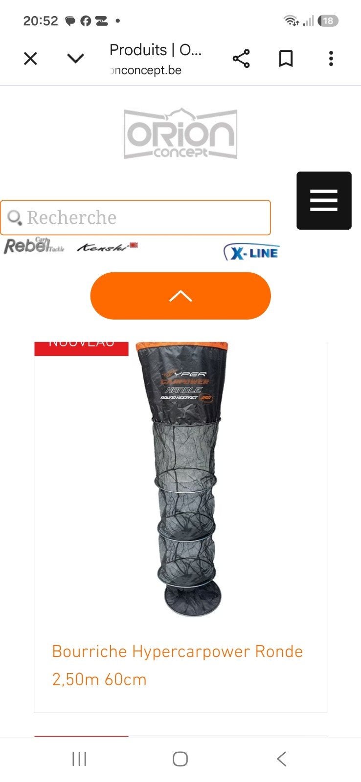 bourriche orion ronde, Enlèvement