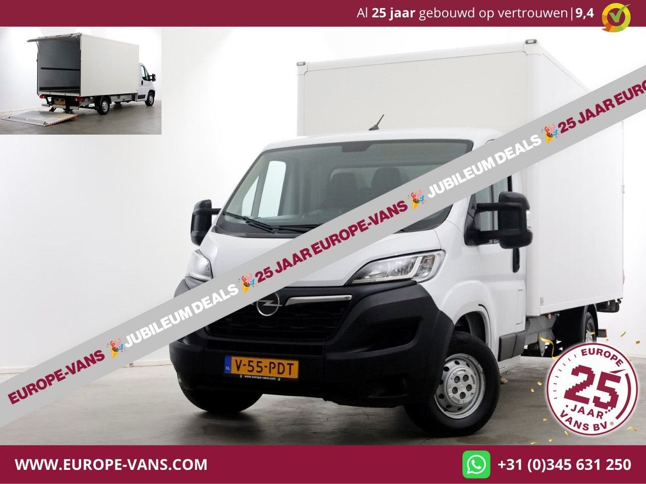 Opel Movano 2.2D 140pk Bakwagen met laadklep 1.060kg laadver, Wit, Bedrijf, Electronic Stability Program (ESP), Onderhoudsboekje