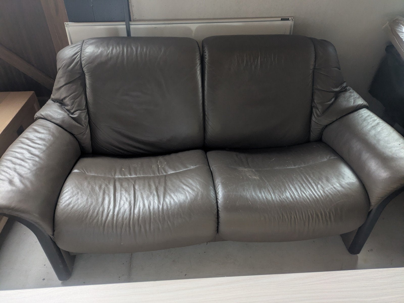 zetel in leder, relax-model, Huis en Inrichting, Ophalen