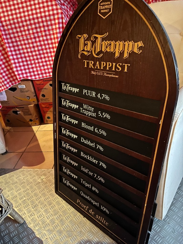 Bier reclame, Verzamelen, Ophalen, Zo goed als nieuw, Reclamebord, Plaat of Schild, La Trappe