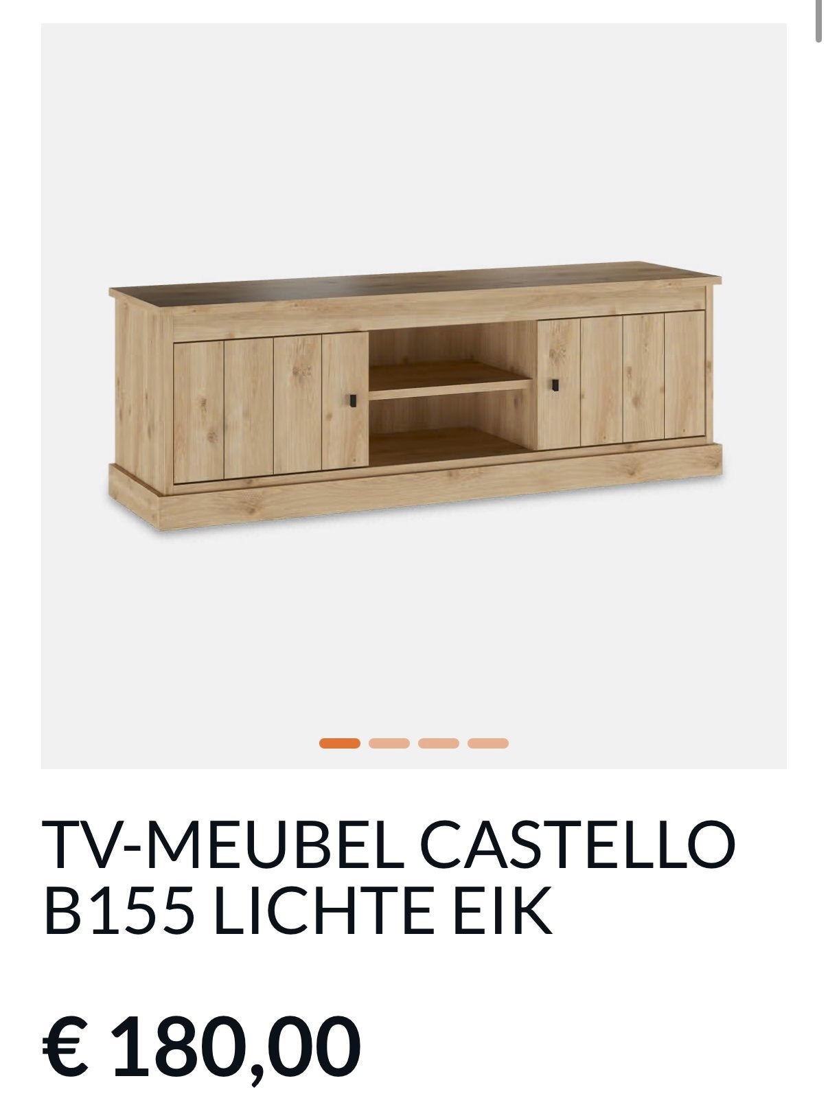NIEUW IN DOOS Tv meubel Castello licht eik, Maison & Meubles, Armoires | Mobilier de télévision, Neuf, Enlèvement