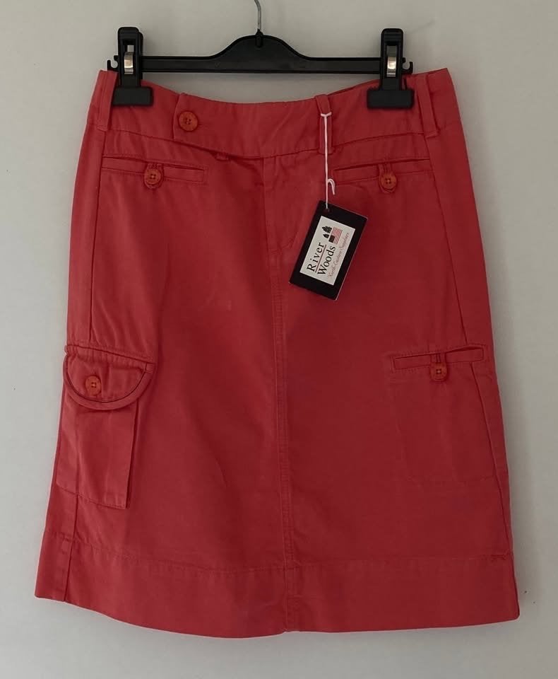 "River Woods# koraal kleurige rok tot aan de knie-XXS/maat32, Kleding | Dames, Rokken, Nieuw, Maat 34 (XS) of kleiner, Rood, Knielengte