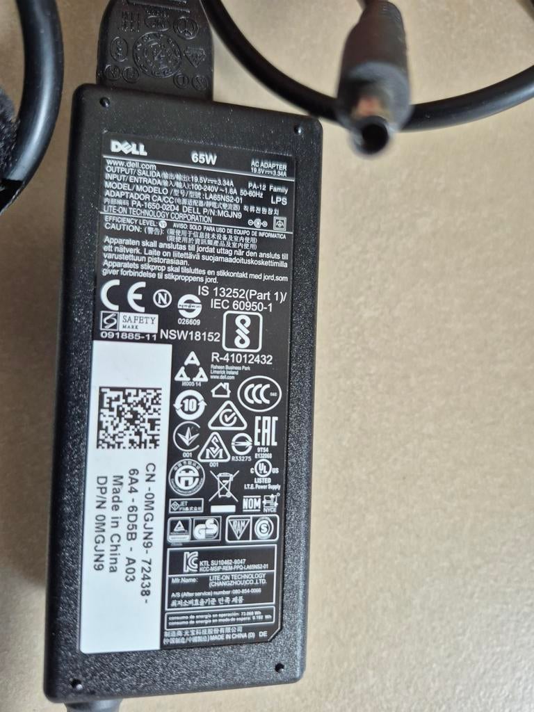 Dell oplader, Enlèvement