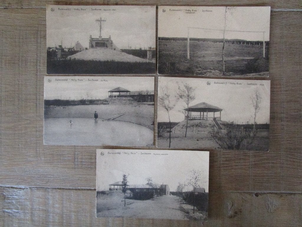 oude postkaarten Zandhoven Heilig Kruis, Verzamelen, Postkaarten | Themakaarten, Ophalen of Verzenden, 1920 tot 1940, Gebouw