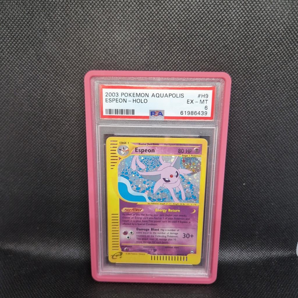 Espeon Holo Aquapolis PSA 6, Ophalen of Verzenden