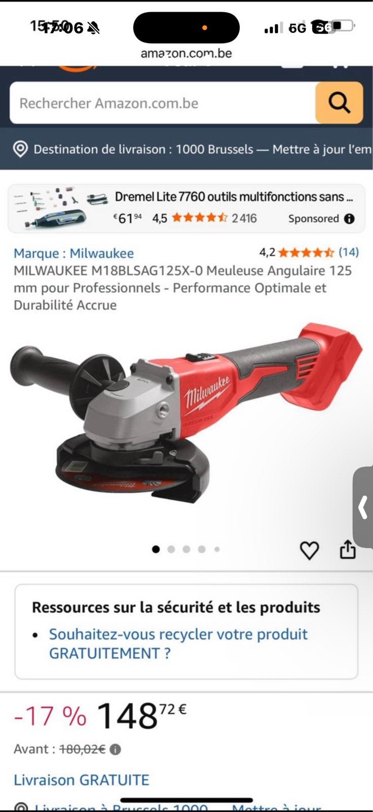 Ponceuse, Bricolage & Construction, Enlèvement ou Envoi, Neuf