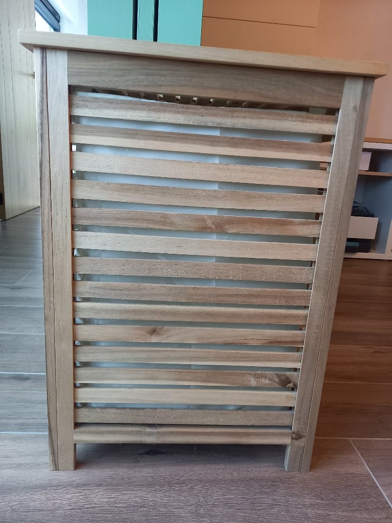 Houten wasmand, Ophalen, Zo goed als nieuw, Bruin, Wasmand