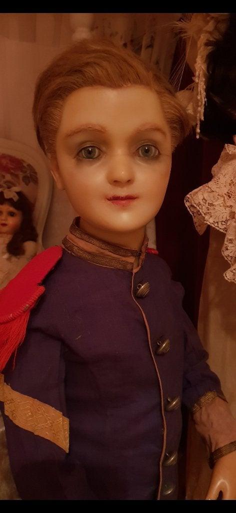 Antieke wassen kinder etalagepopje, Antiek en Kunst, Curiosa en Brocante, Ophalen