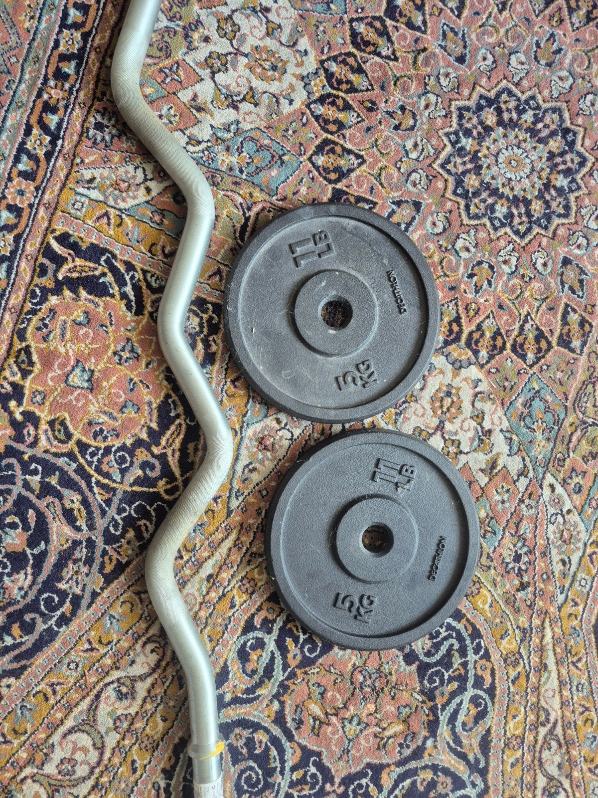 barre ondulé + 2 altere 5kg, Enlèvement