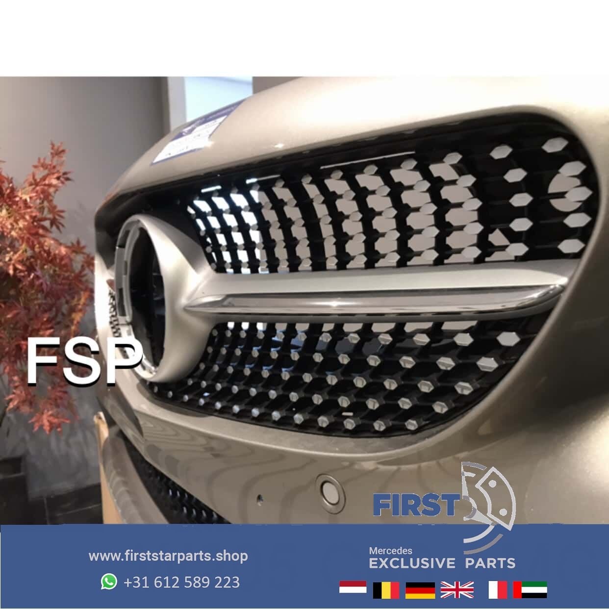W205 C43 AMG VOORBUMPER Mercedes C Klasse COMPLEET GRIJS ORI, Utilisé, -, Avant, -