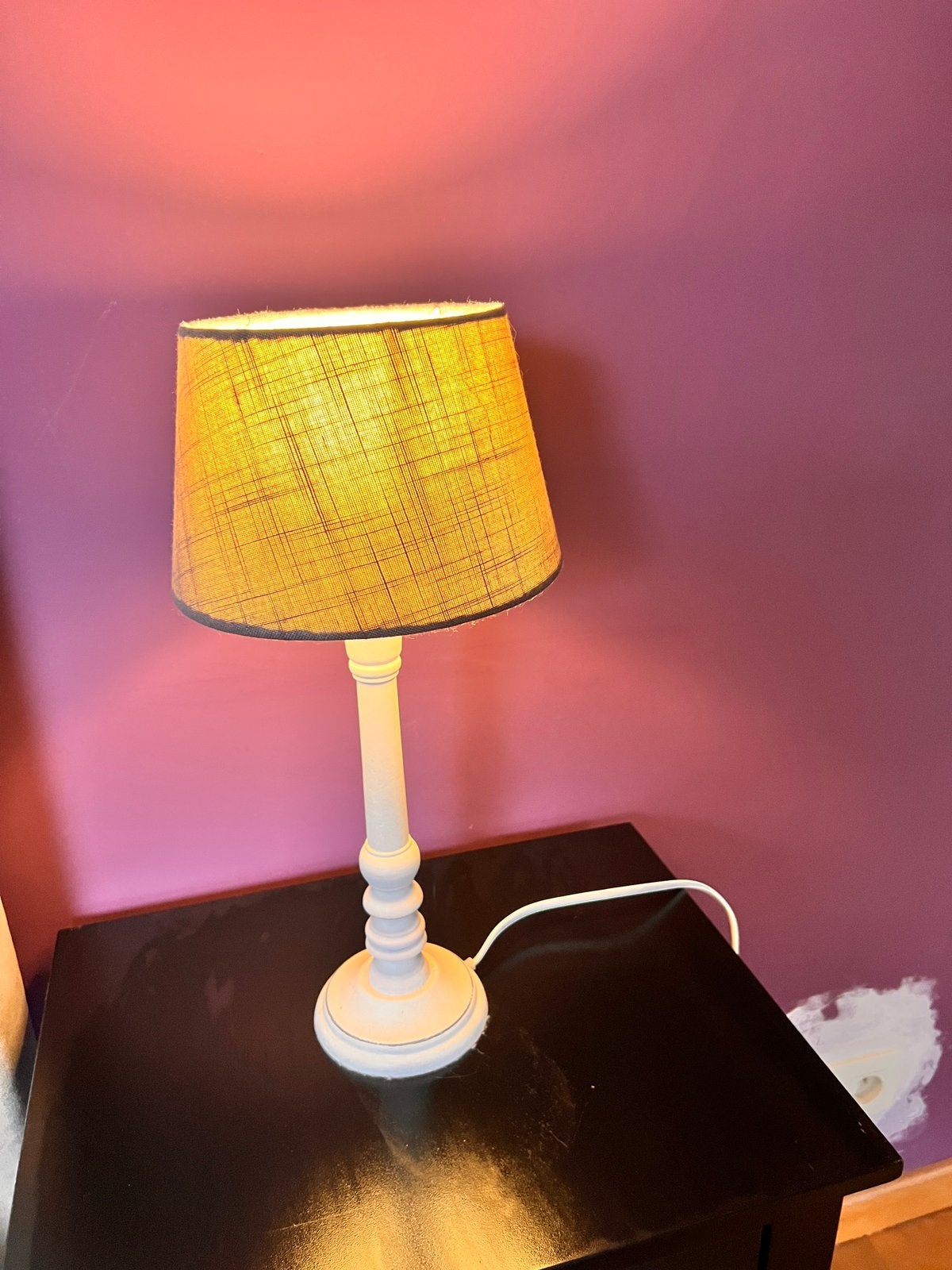 2 Lampes de chevet, Maison & Meubles, Enlèvement, Avec abat-jour, Comme neuf, Gris