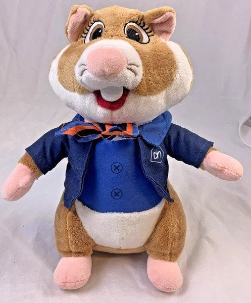 Peluche hamster Albert Heijn, employé du magasin AH, Hamster, Comme neuf, Petit (moins de 20 cm), Multicolore