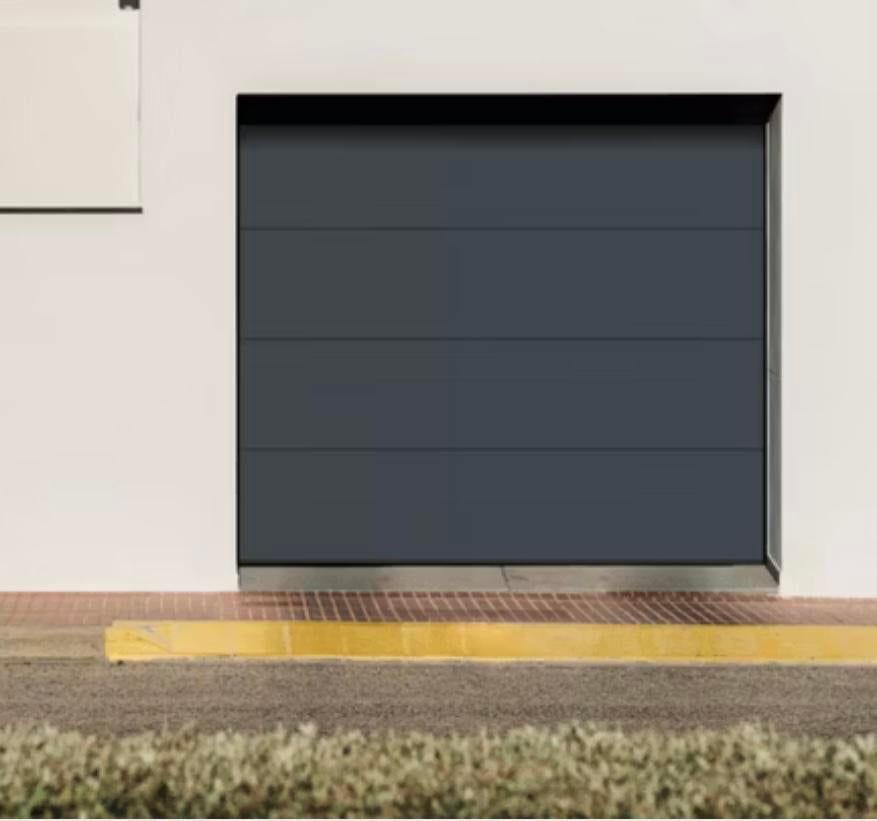 Porte garage motorisé neuve L 240 h 200, Doe-het-zelf en Bouw, Rolluiken, Ophalen, Zo goed als nieuw, Grijs