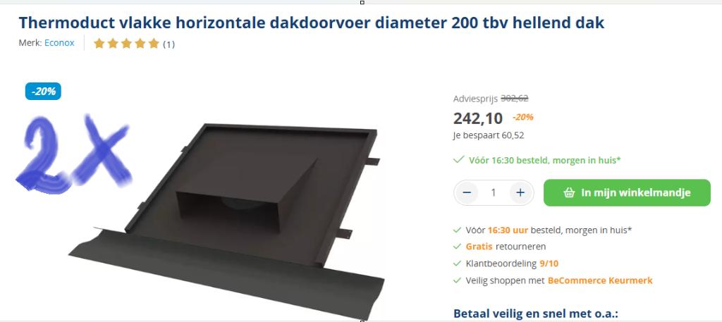 ventilatie, Doe-het-zelf en Bouw, Ventilatie en Afzuiging, Nieuw, Ophalen