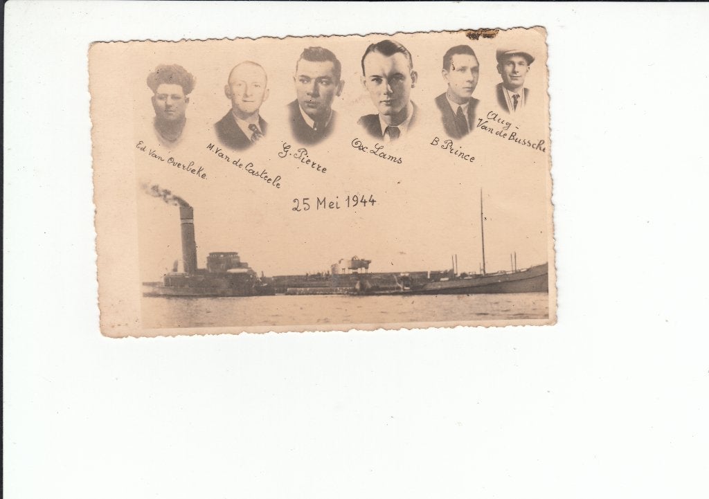 Slachtoffer WO II - Oostende Bredene - luchtaanval op schip, Collections, Images pieuses & Faire-part, Envoi, Image pieuse