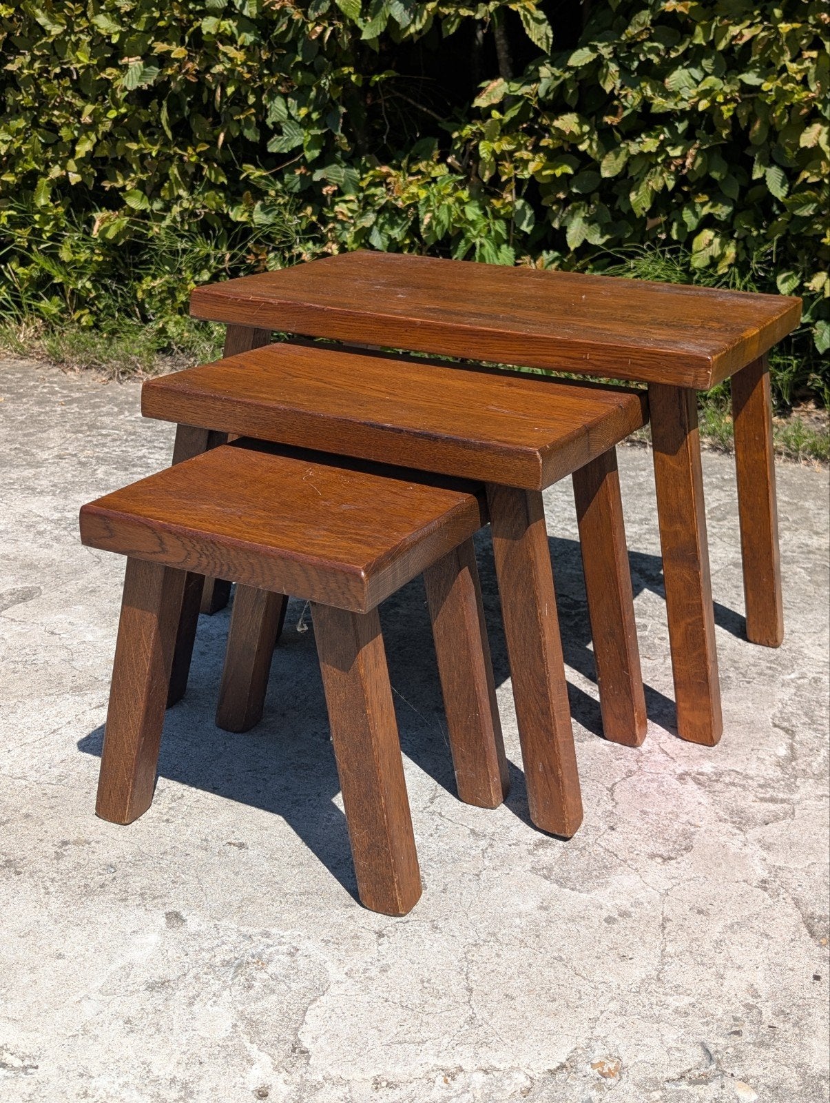 Set brutalist bijzettafels, Ophalen, Minder dan 45 cm, 55 tot 75 cm, Rechthoekig