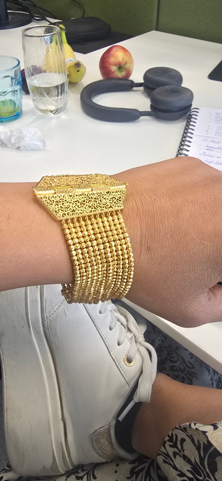 Gold bracelet 22 k beautifull ornament design. Original, Handtassen en Accessoires, Armbanden, Ophalen of Verzenden, Goud, Goud