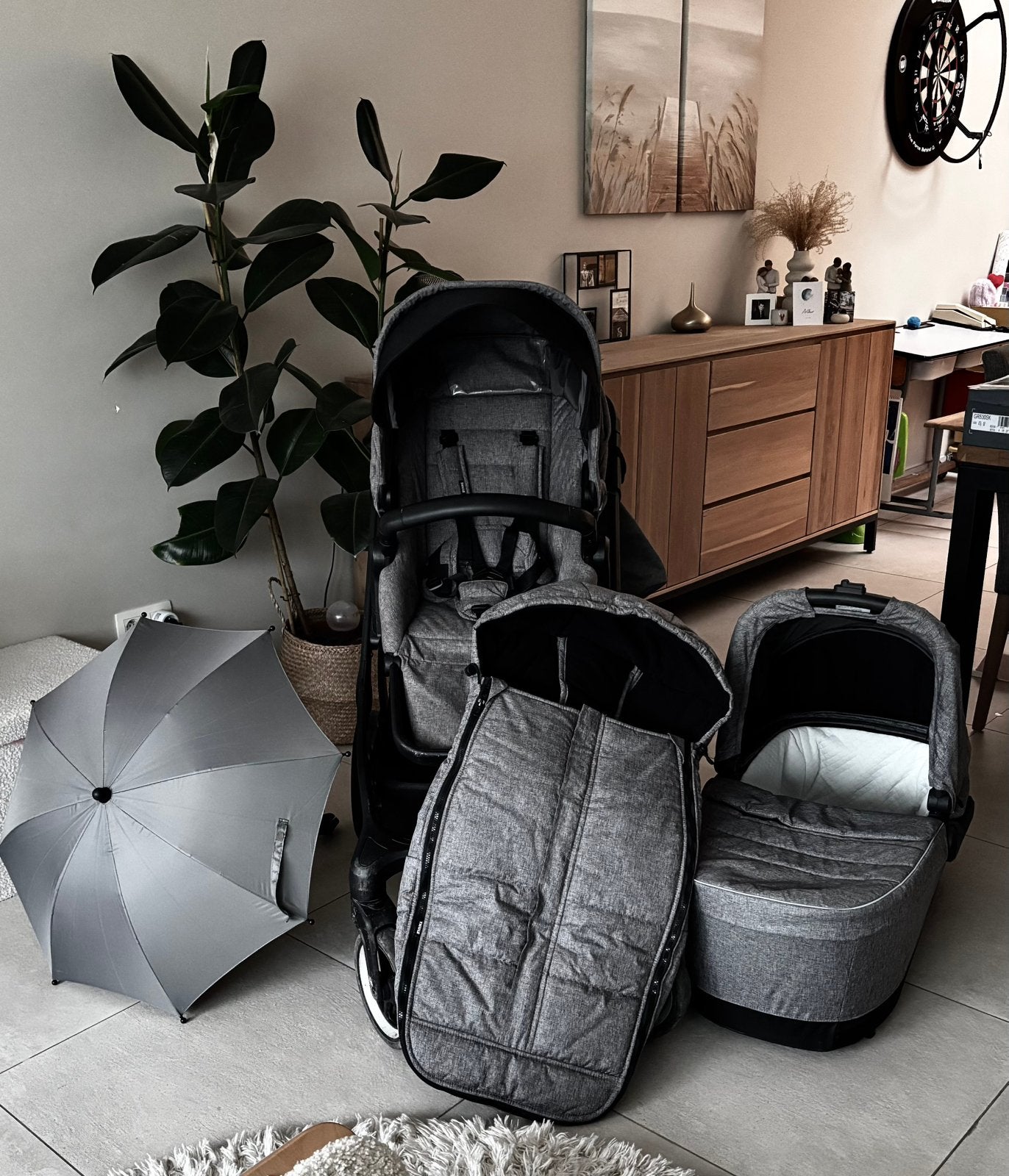 Kinderwagen Thule Sleek, Gebruikt, Met reiswieg, Ophalen, Kinderwagen