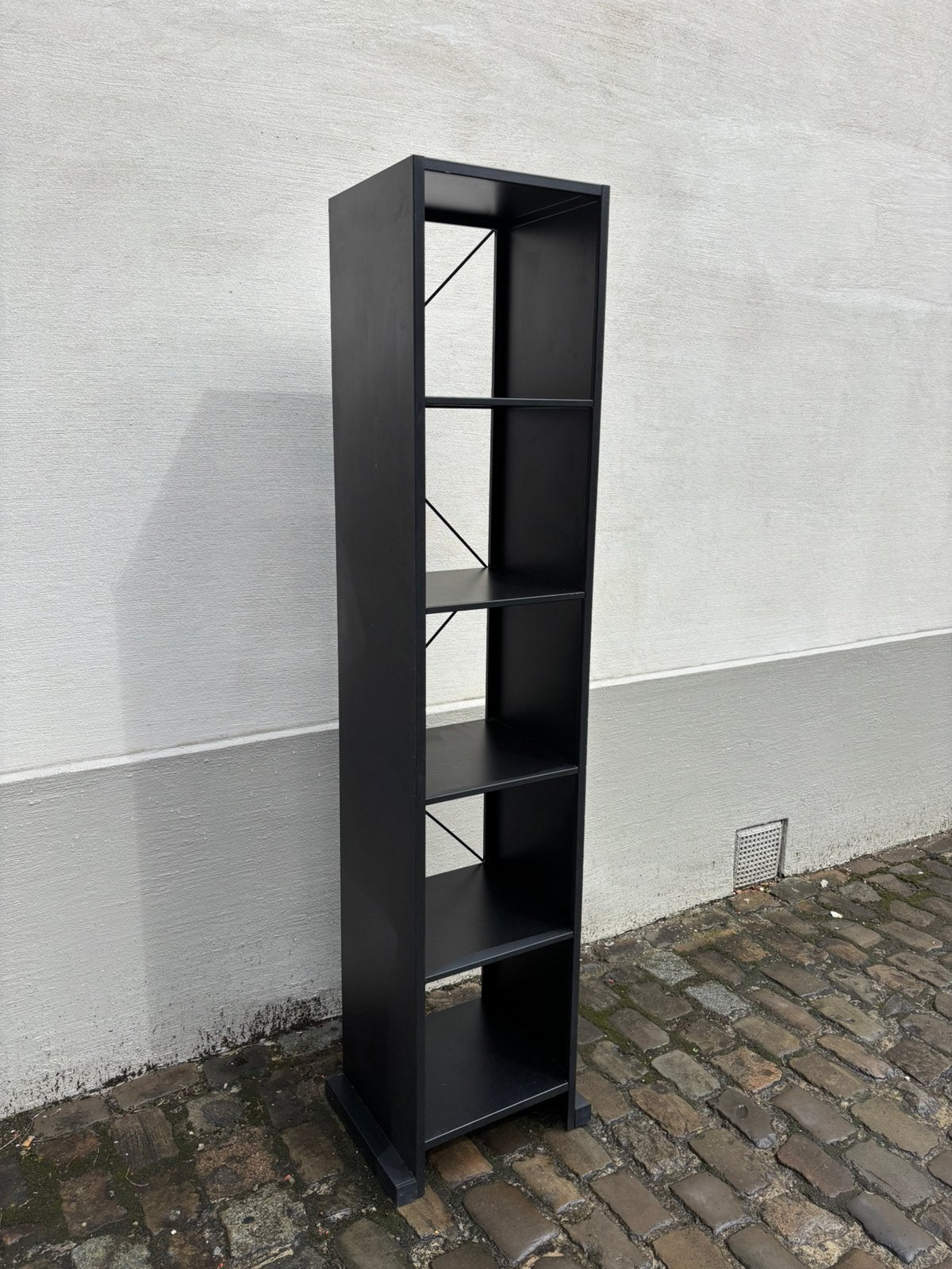 Zwart metalen rek door Maurizio Peregalli voor Zeus (‘87), Huis en Inrichting, Kasten | Stellingkasten, Zo goed als nieuw, Ophalen